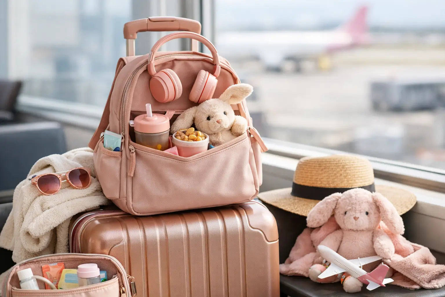 Mom Airport Bag Setup Example for Easy Travel
